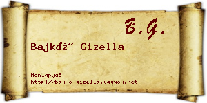 Bajkó Gizella névjegykártya