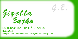gizella bajko business card
